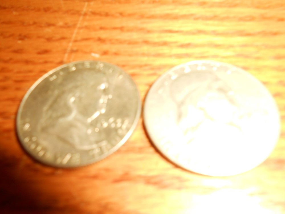 2 Franklin Silver Half Dollars Both are 1963D