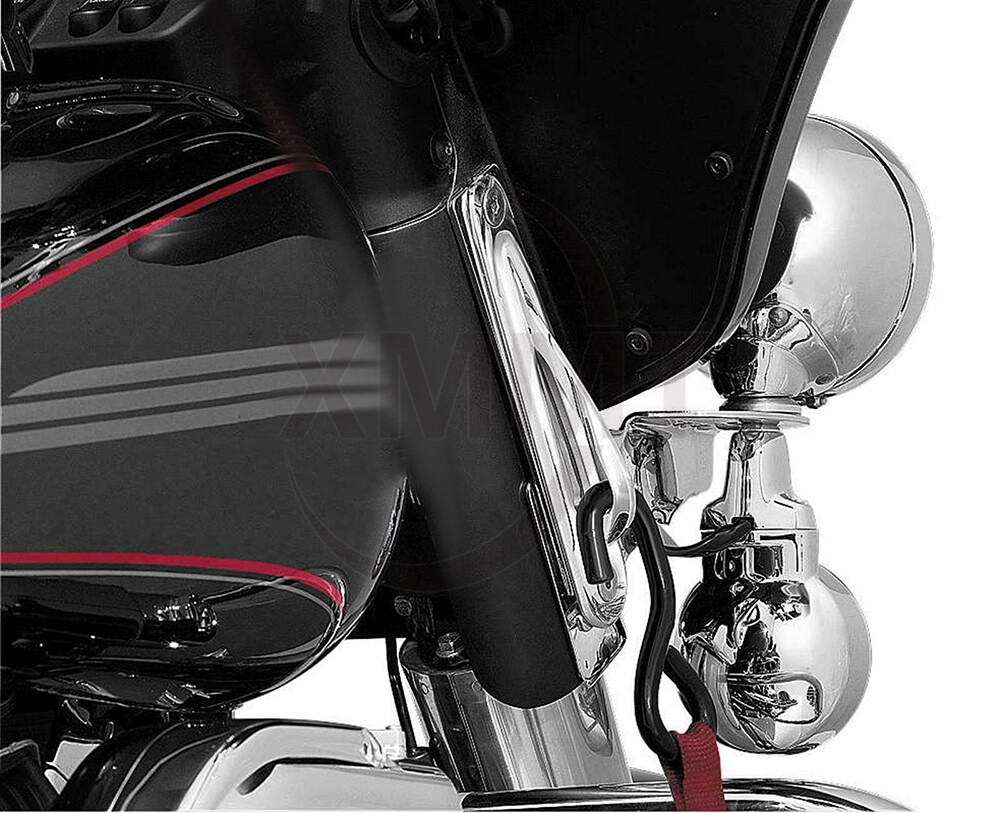 Chrome Front Fork Teardrop Custom Tie-Down Bracket Steel For Harley Road King