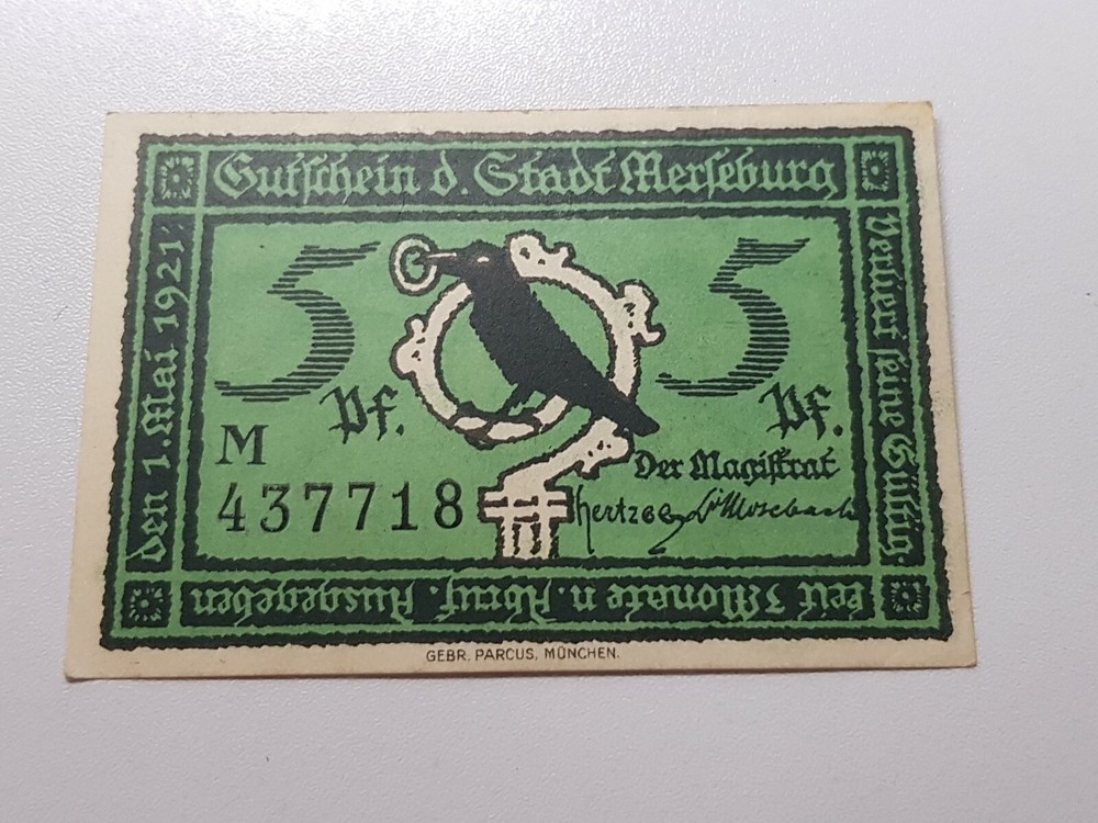 5 Pfennig 1921 Excellent Condition Old BANKNOTE Germany