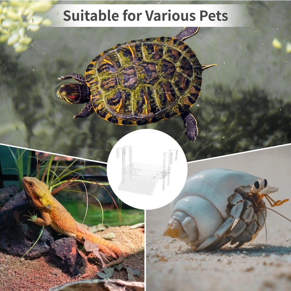 Hanging Turtle Basking Platform, Adjustable Turtle Dock, Transparent Acrylic ...