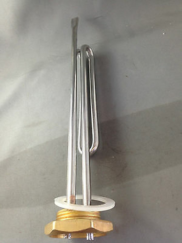 HOT WATER TANK SCREW TYPE HEATING ELEMENT HEATER 2400W 1 1/4" BSP 300MM LONG