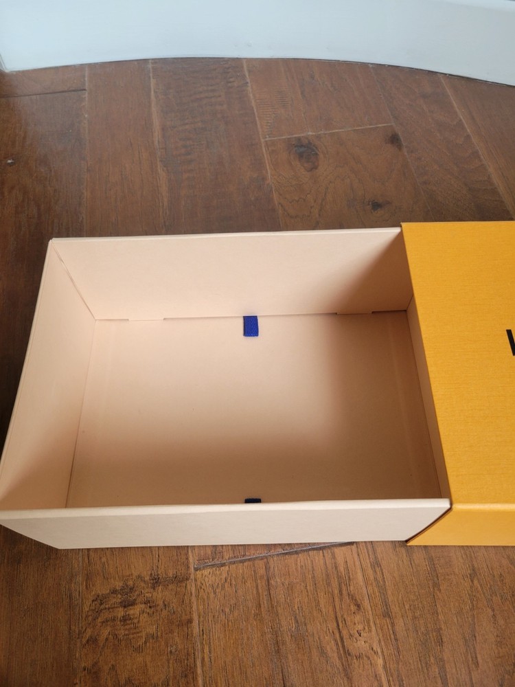 Louis Vuitton Orange Medium EMPTY Gift Storage Box 12 x 8.5 x 4.75"