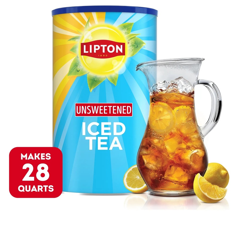 Lipton Caffeinated Unsweetened Instant Iced Tea 28 Quarts