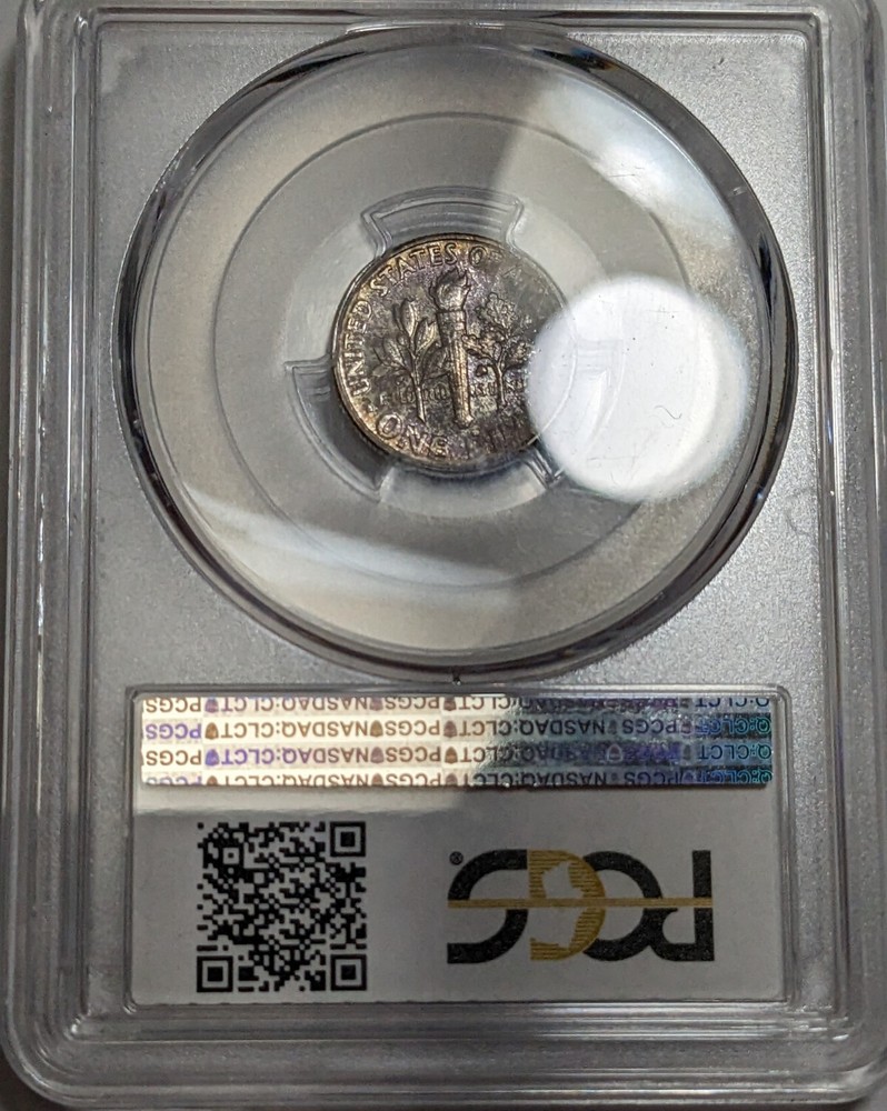 1957 - P - Roosevelt Silver Dime - PCGS - MS 66 - Toned
