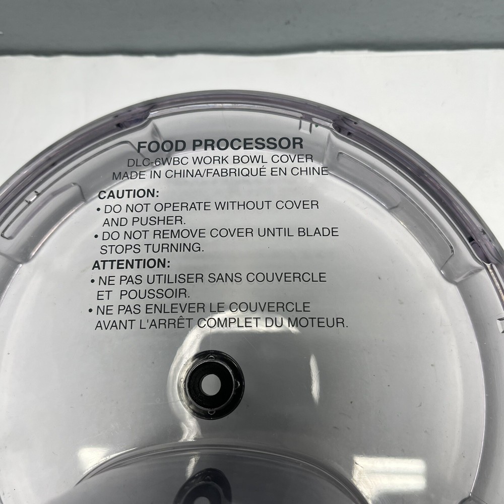 Cuisinart DLC-6 Food Processor Work Bowl Lid OEM