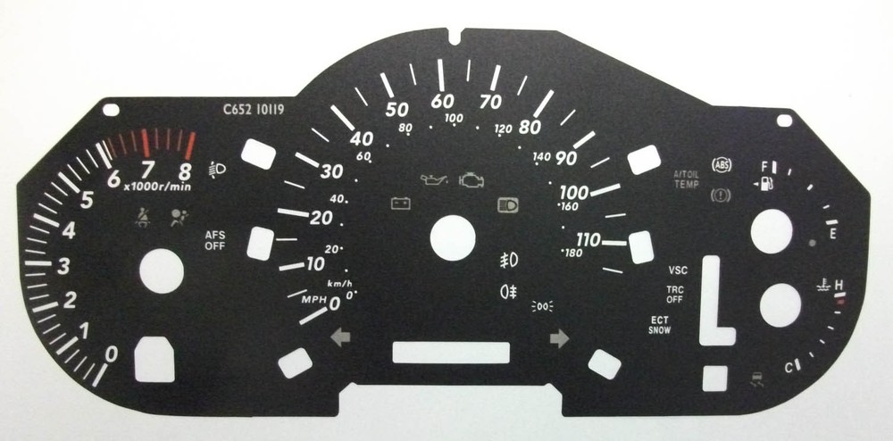 Lockwood Toyota Harrier BLACK Dial Conversion Kit C652