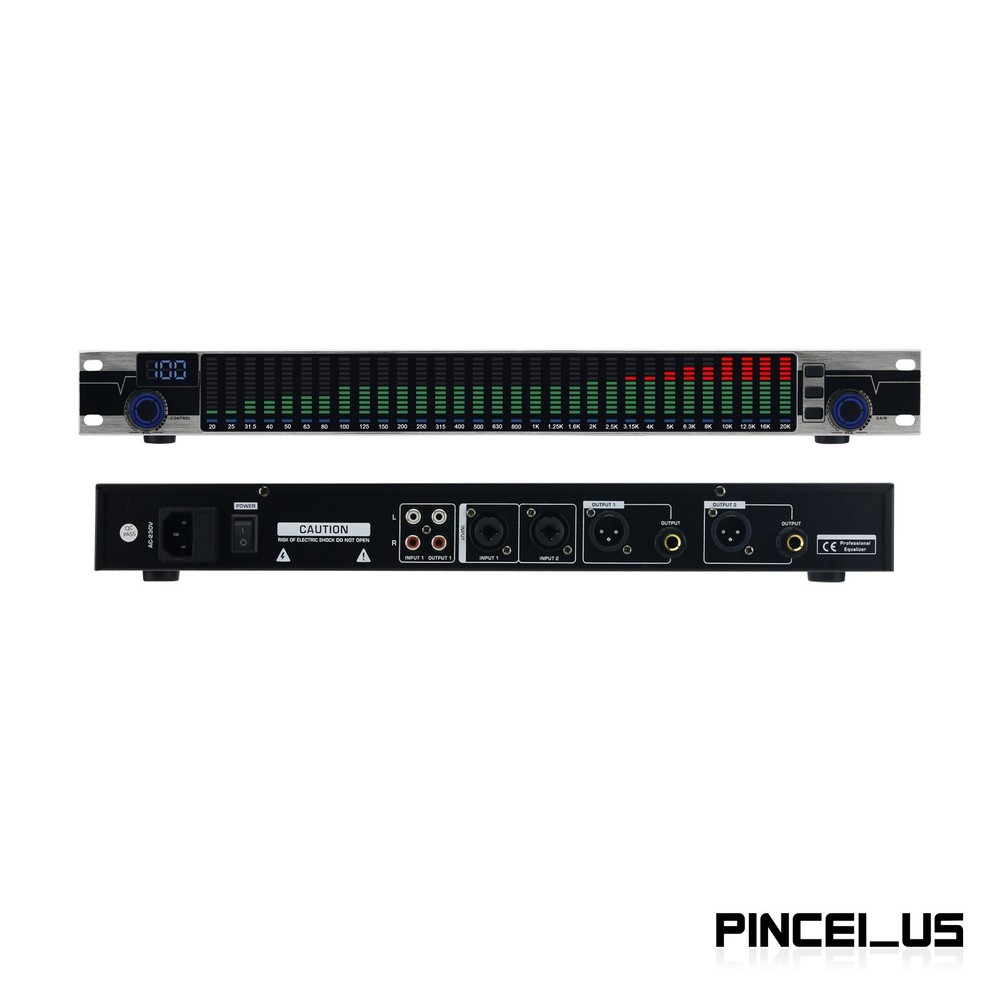 EQ111 220V 31-band Digital Equalizer Spectrum Display DSP Processor for Stage