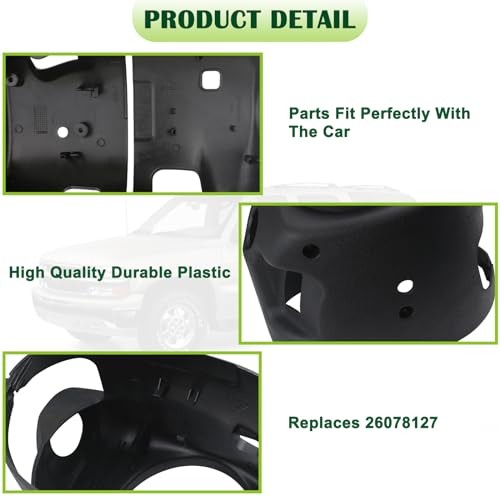 Upper & Lower Steering Column Trim Cover Kit Compatible with Fit for 2001-2002