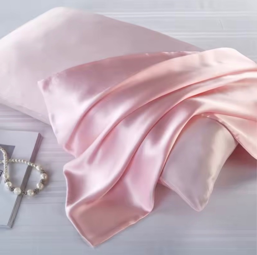Silk Satin Pillowcase for Hair and Leather, 2 Piece Pack