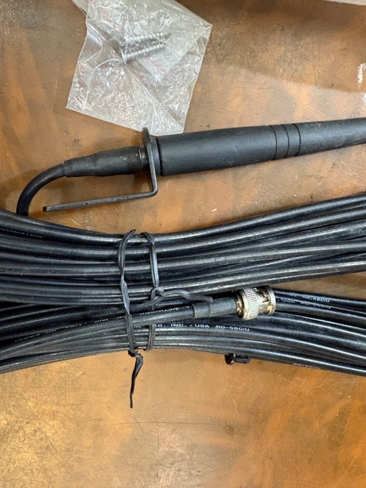 SHAKESPEAR ANTENNA 6" COMPACT HELICAL STUB ANTENNA W/66' CABLE...