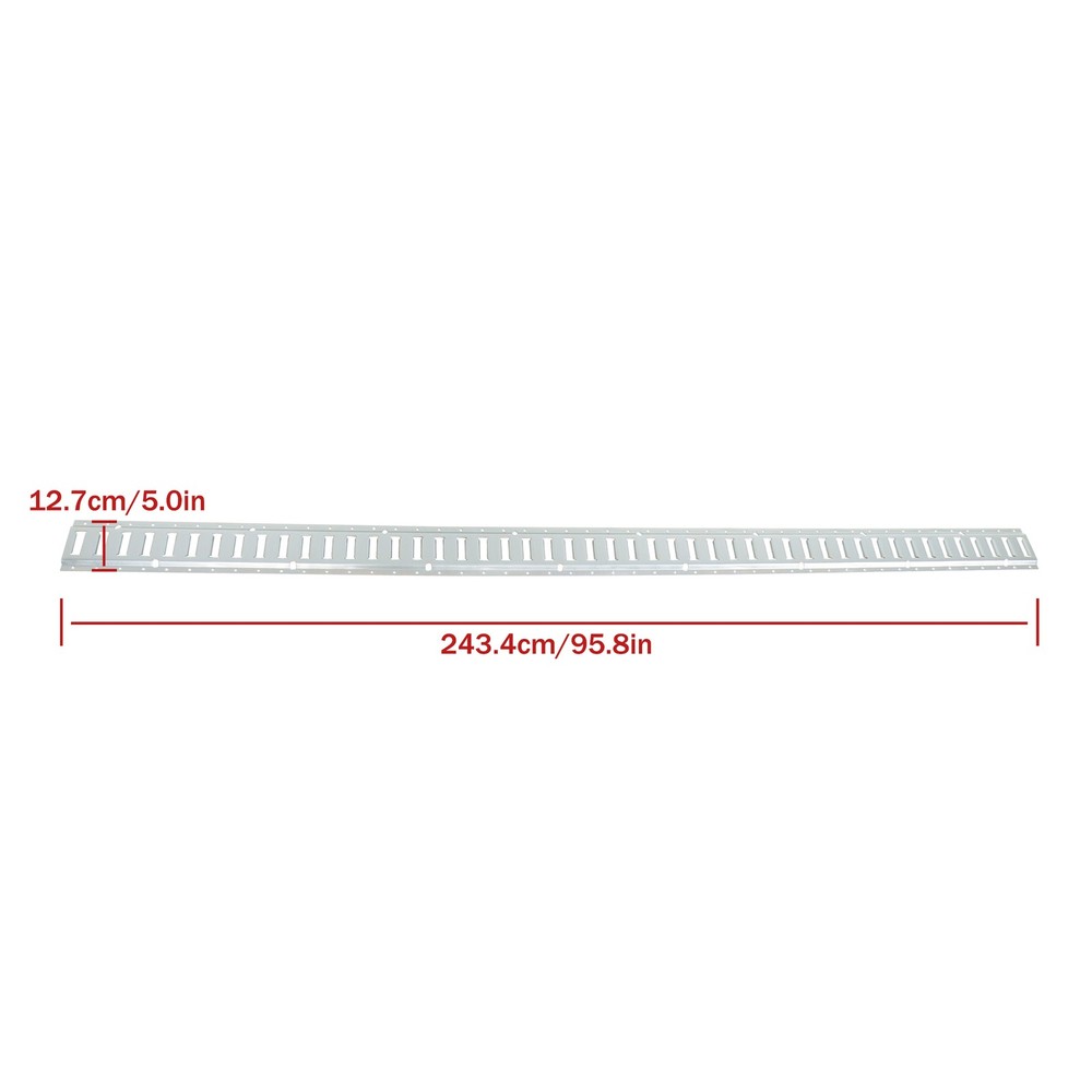 Universal 8' E Track Tie Down Rail Kit Silver Galvanized Carbon Steel 30 Pack