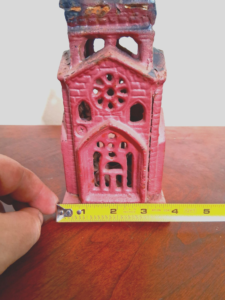 Vintage Heavy Cast Iron Cathedral Tower Lantern