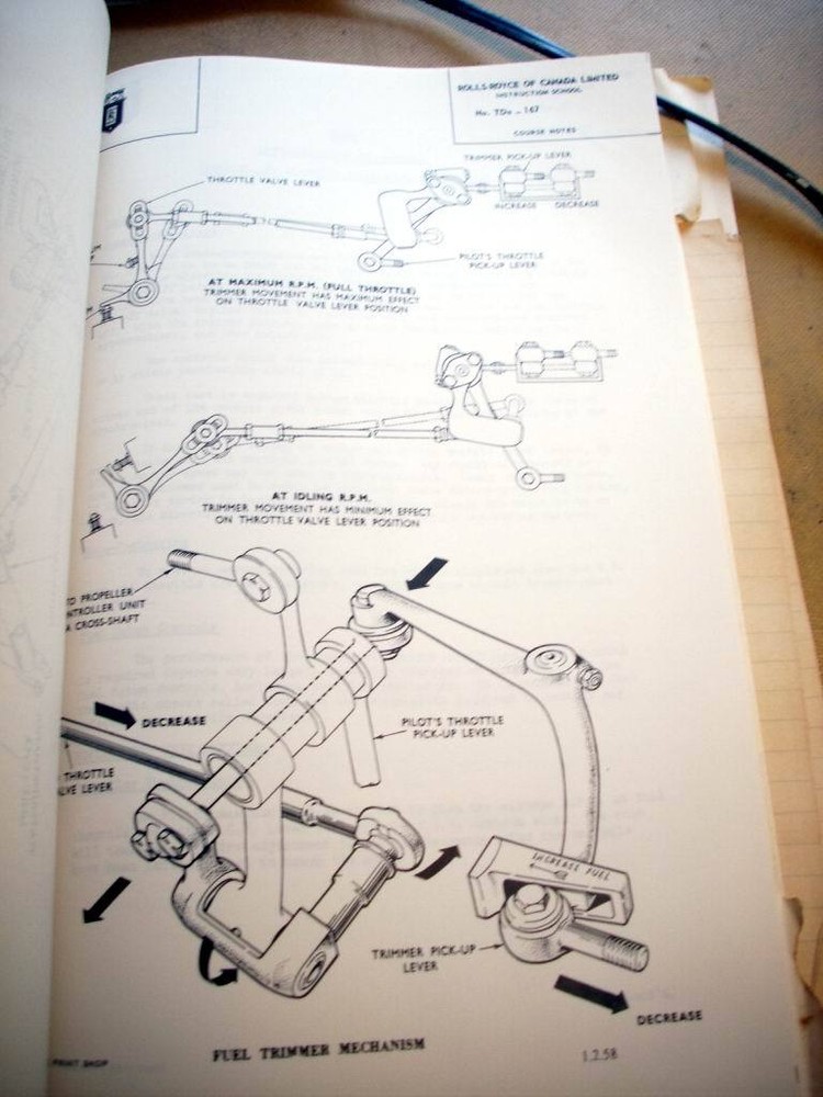 Rolls Royce Canada Dart 510 Series Instruction School Book