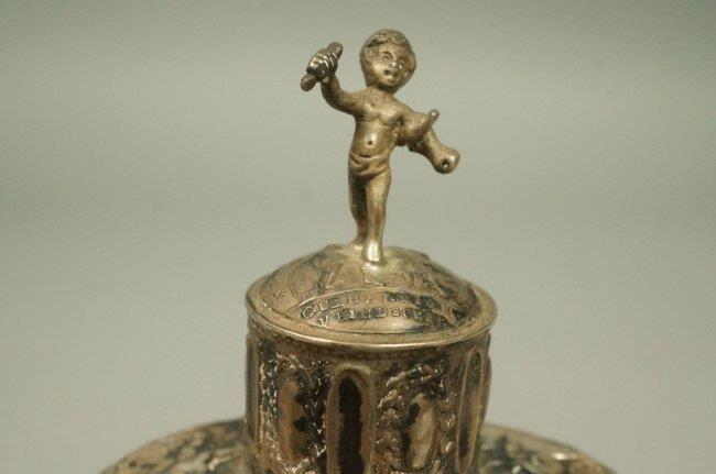 Dutch 830 Silver Lidded Spice Container