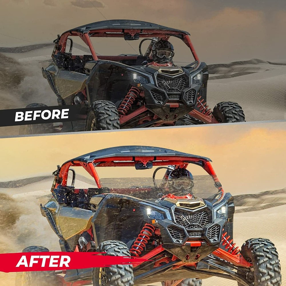UTV Half Front Windshield Windscreen For Can Am Maverick X3 Turbo R MAX 2017-24