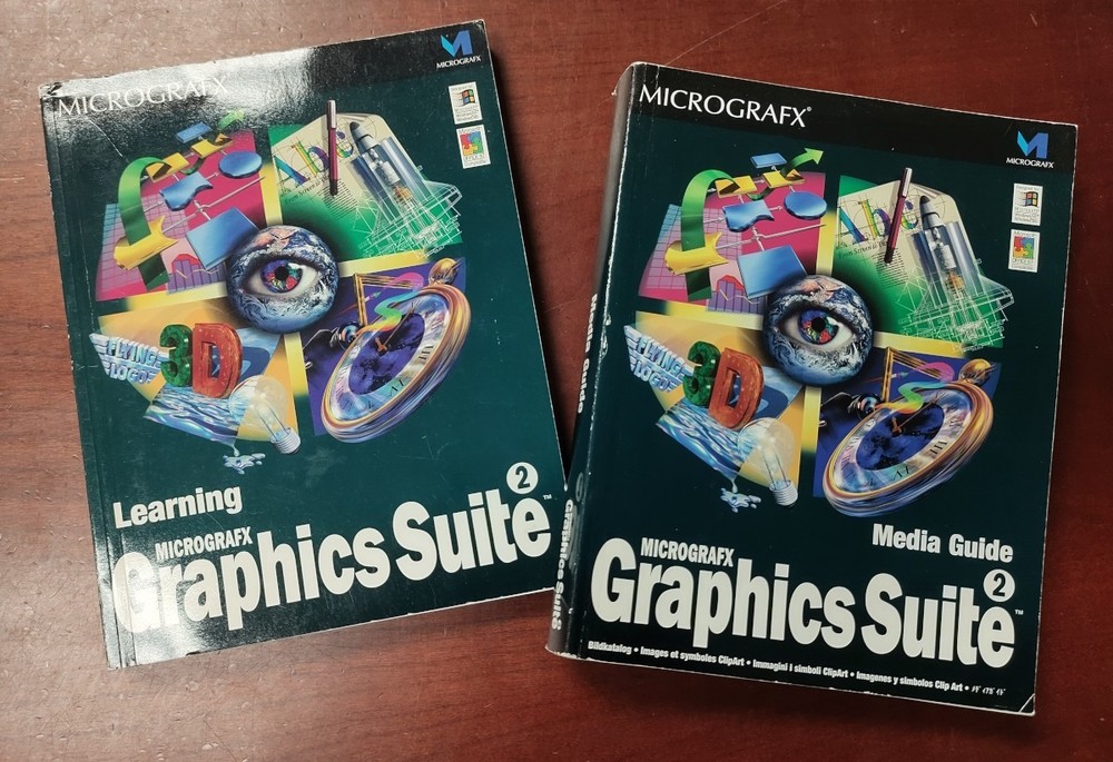 User Guide 1996 Micrografx Learning Graphics Suite 2 + Media Guide Book Nice!