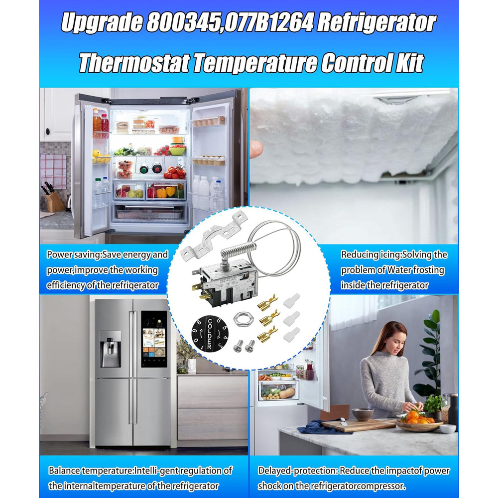 Fits True 800345 Temperature Control Kit 077B1264 Refrigeration Replacement