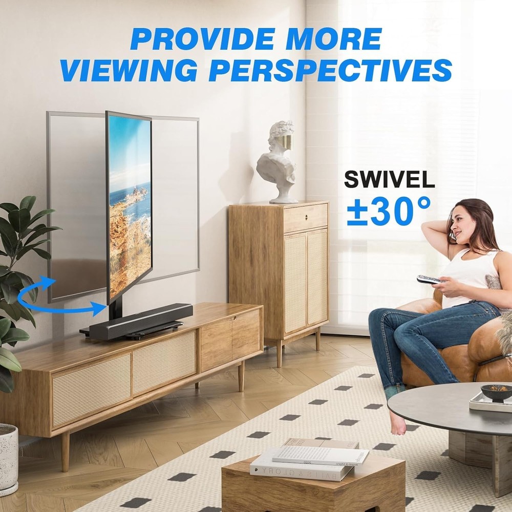 Universal TV Stand Mount with Cable Management=