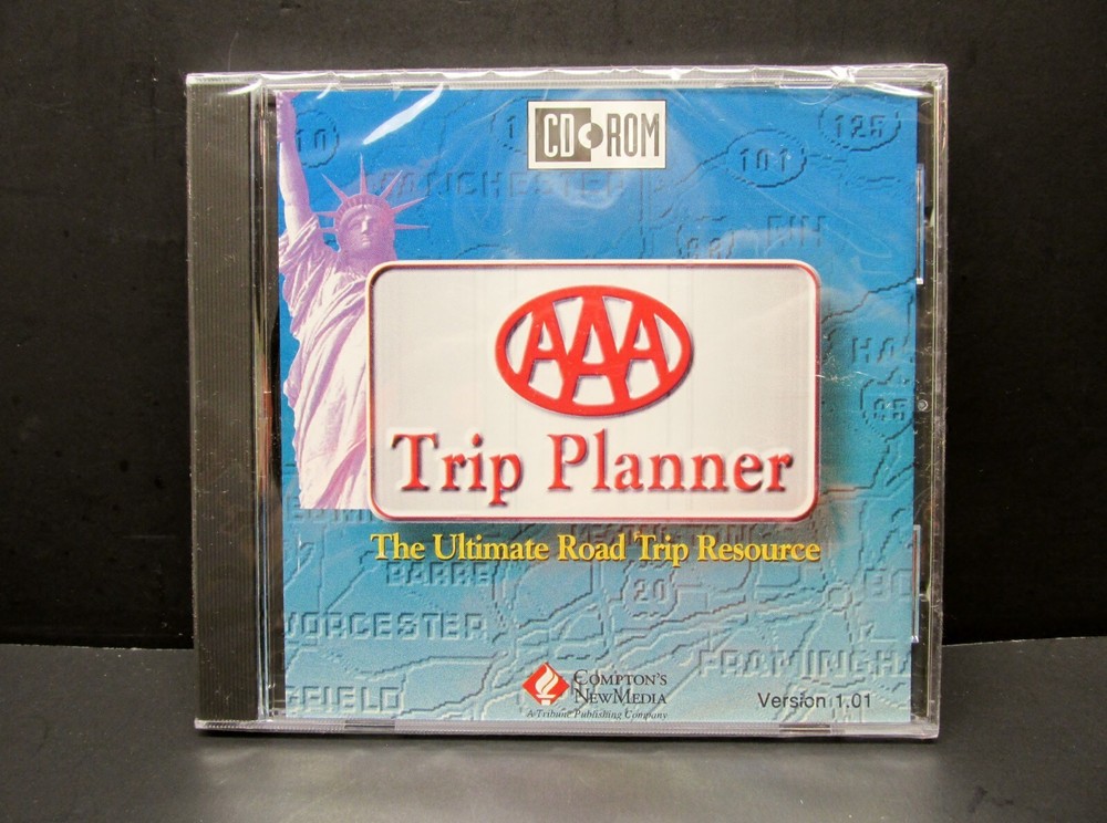 AAA Trip Planner, Version 1.01,  PC, CD-ROM, MS-DOS, Compton's '94, NISW, No Box