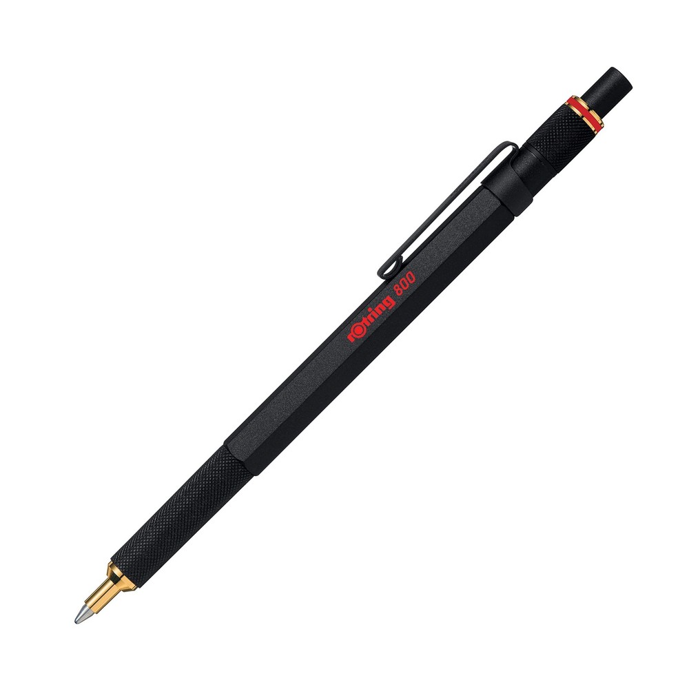 rOtring 800 Retractable Ballpoint Pen Medium Point Black