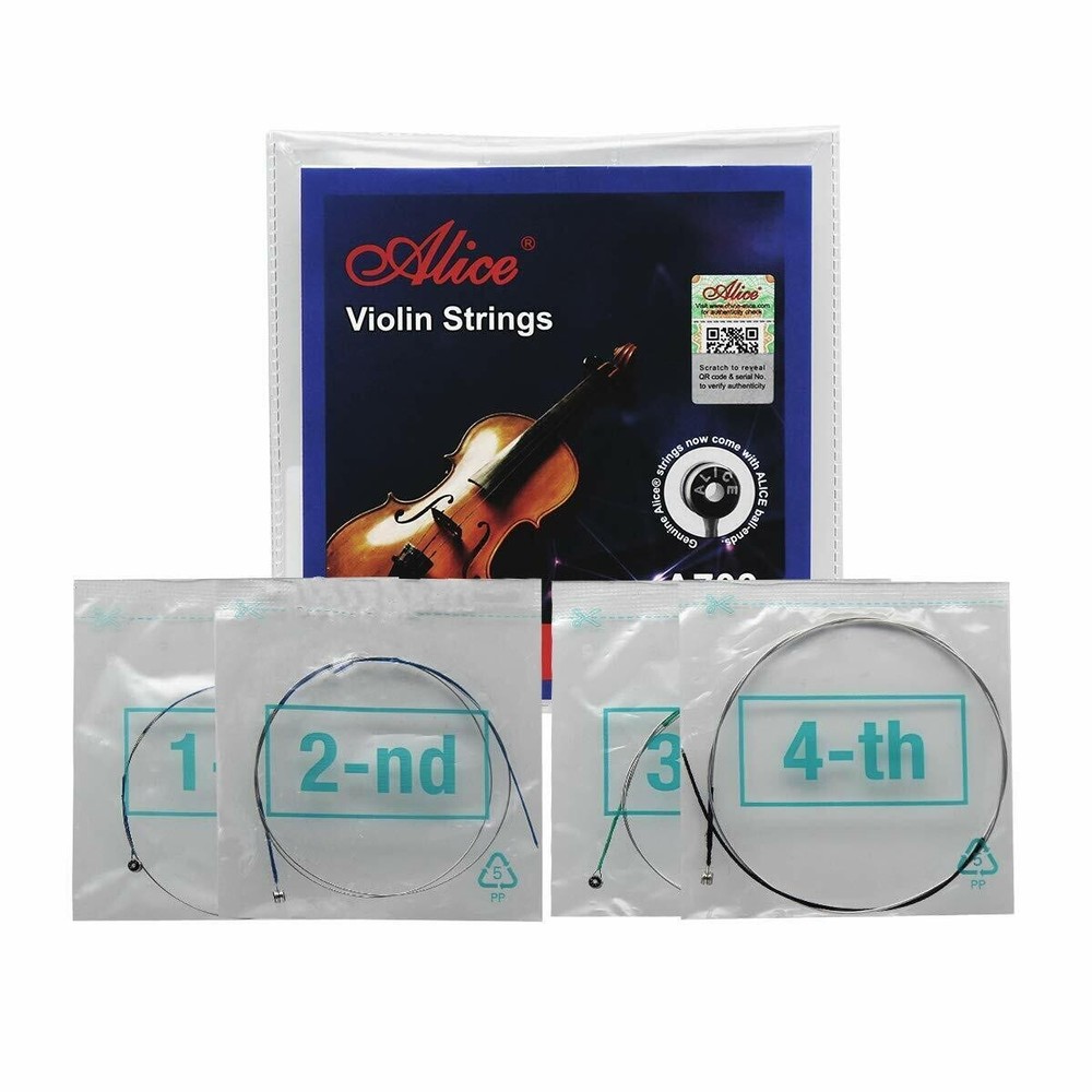 Violin String Set E/a/d/g Violin Strings for Size 1/4 1/2 3/4 4/4Set Ball,Silver
