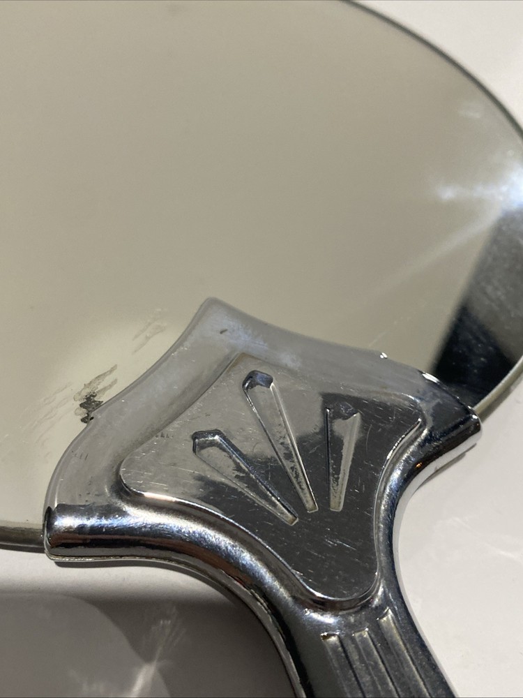 Vintage Silver Tone Hand Held Mirror