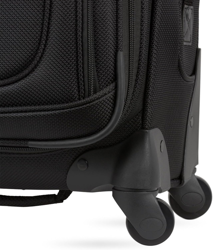Sion Softside Expandable Luggage with Spinner Wheels, Evergreen, Checked-Medium
