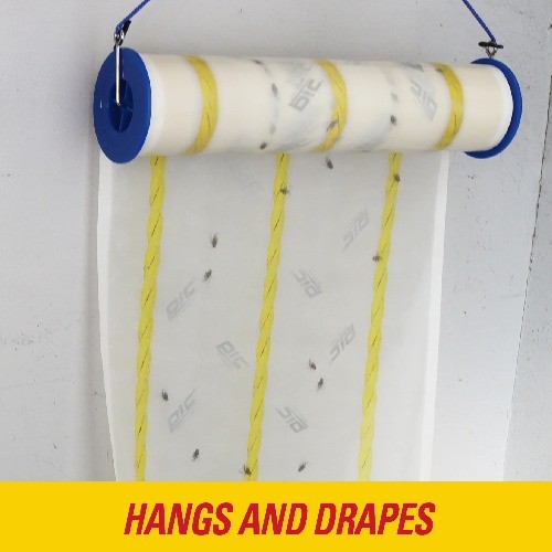 Fly Traps for Outdoors and Barns, Paper, 40FT Roll (3 Pack)