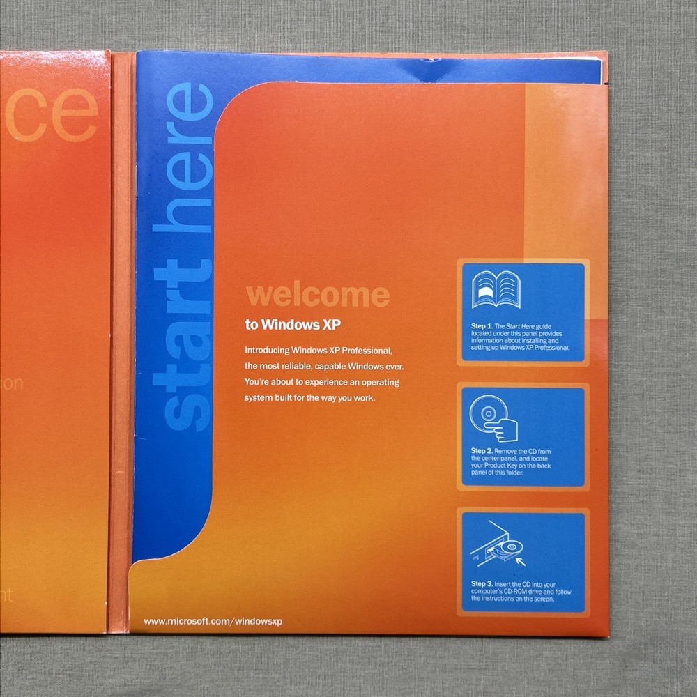 Microsoft Windows XP Professional (CD-ROM 2002 Version) w/ Product Key Complete