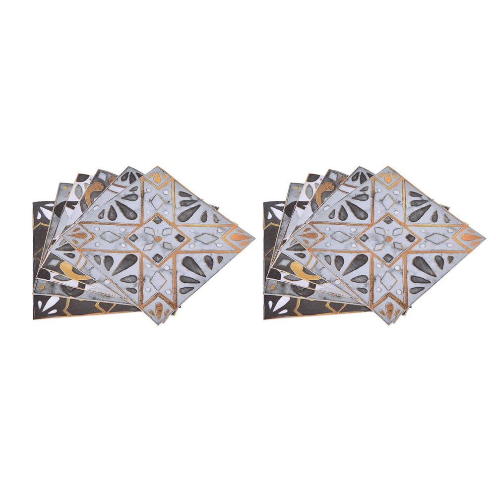 2Pack Floor Tile Stickers Self Adhesive Ceramic Tile Decor Waterproof Vintage