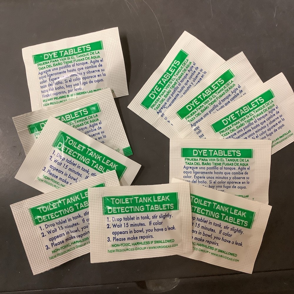 Bulk Leak Detecting Dye Tablets for Toilet Tanks 10 Pack