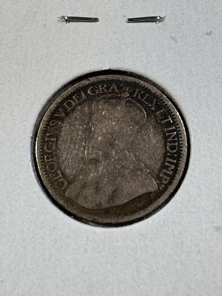 1913 Canada 10 Cents Silver Coin Cleaned