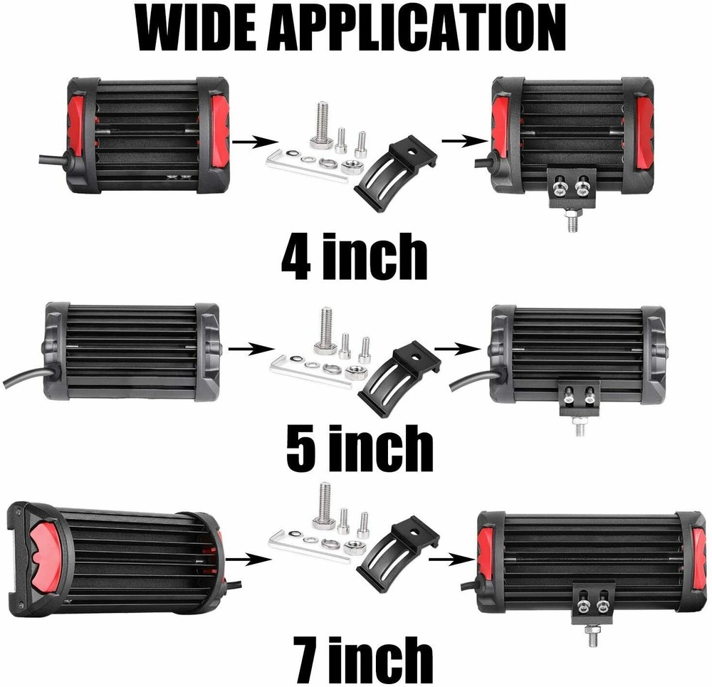 2Pcs Mount Bracket LED Work Light Bar Cube Pods Base Mounting Holder Universal