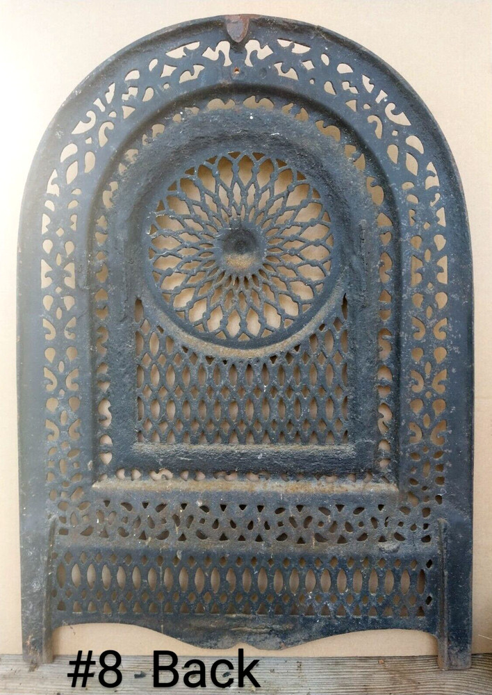 Victorian Cast Iron Grate Front Fireplace Arch Top Summer Front, Architectural#8