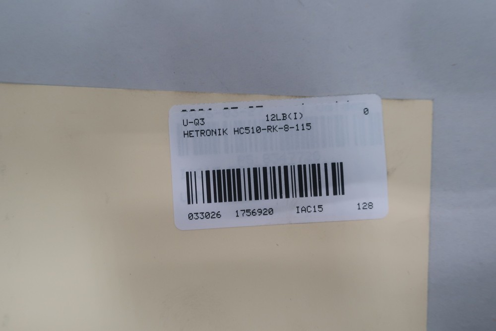 Hetronik HC510-RK-8-115 Plc Rack