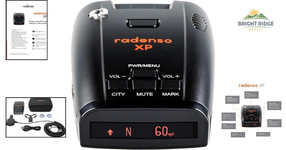 Oled Display Radar Detector with False Alert Filtering and Speed Adjustment