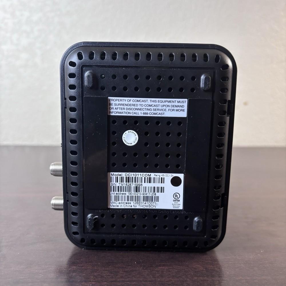 DCI105COM1 XFINITY Comcast Digital Adapter Box No Cords Replacement Parts