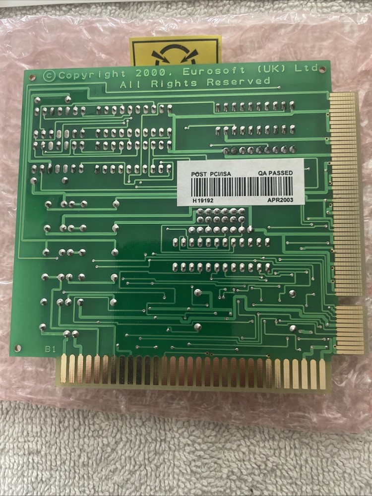 EUROSOFT PREFERRED POST PCI/ISA TEST BOARD. PC/AT DIAGNOSTIC SOLUTIONS