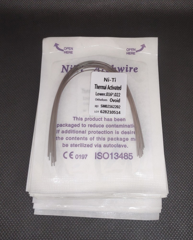 Dental Orthodontic Thermal Activated NITI Arch Wires Rectangular Ovoid Form