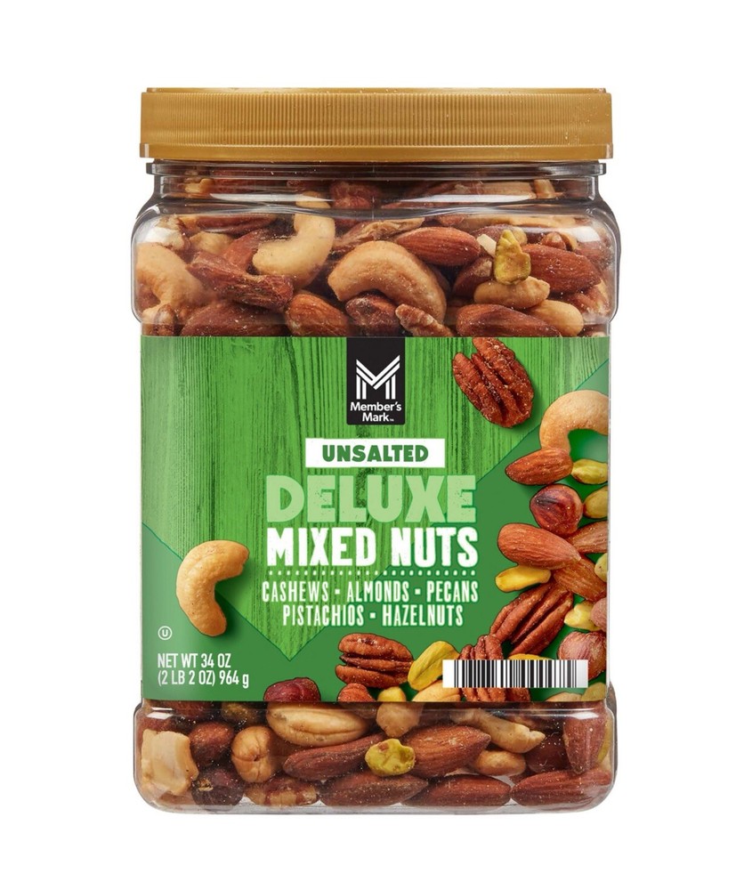 Member's Mark Unsalted Deluxe Mixed Nuts (34 oz.)
