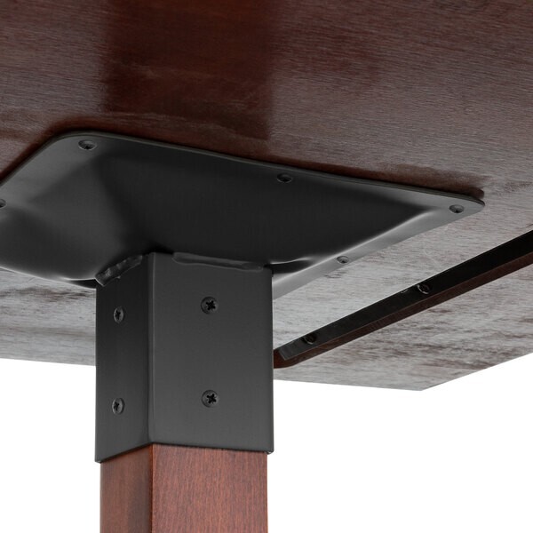 30" x 48" Rectangular Solid Wood Live Edge Restaurant Table Top in Mahogany Wood