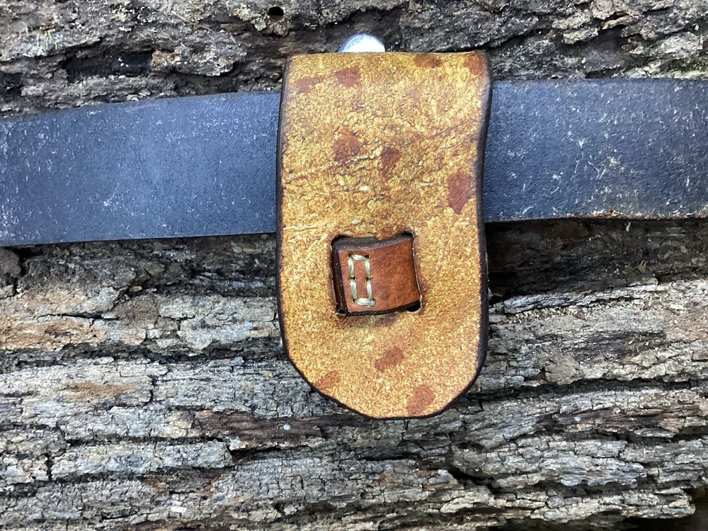 Leather Folding Pocket Knife Sheath Mini Trapper Size (Sheath Only)