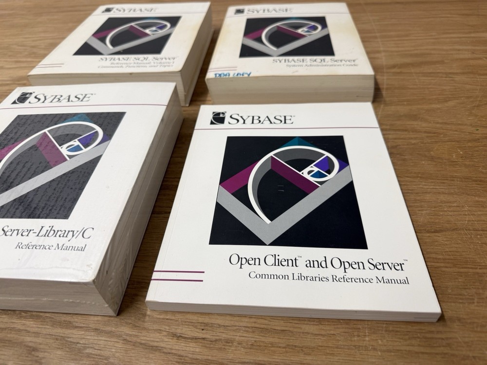 SYBASE SQL Server Refrence Manuals Admin Guide Books Open Client Books Lot