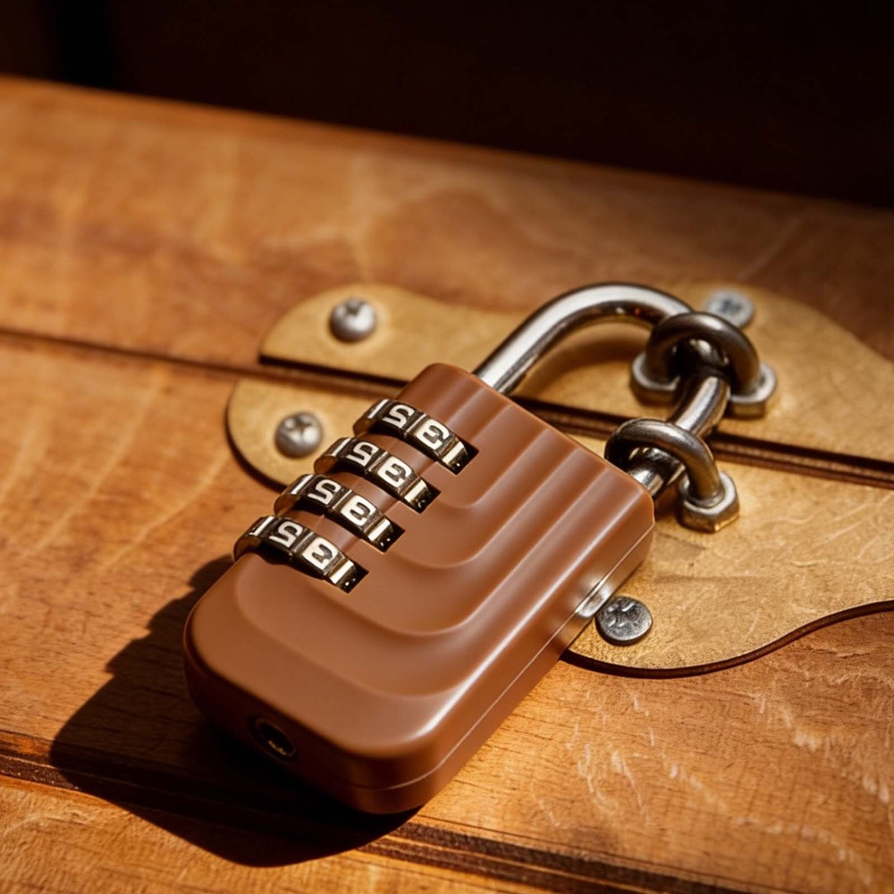 Resettable 4 Digit Combination Lock Code Padlock, Sapphire (73 x 28mm)