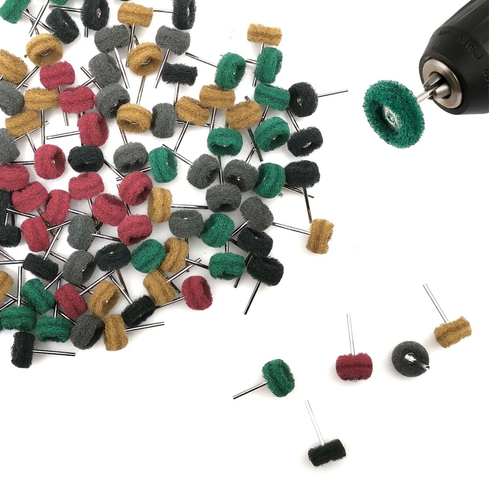 100 Pack Abrasive Polishing Deburring Buffing Wheels Rotary Tool Accessories