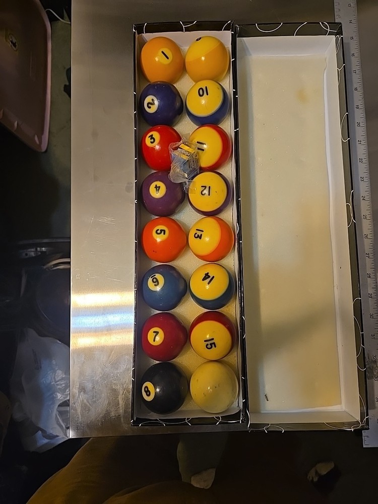 Vtg  Pool Balls Complete Billiard Set