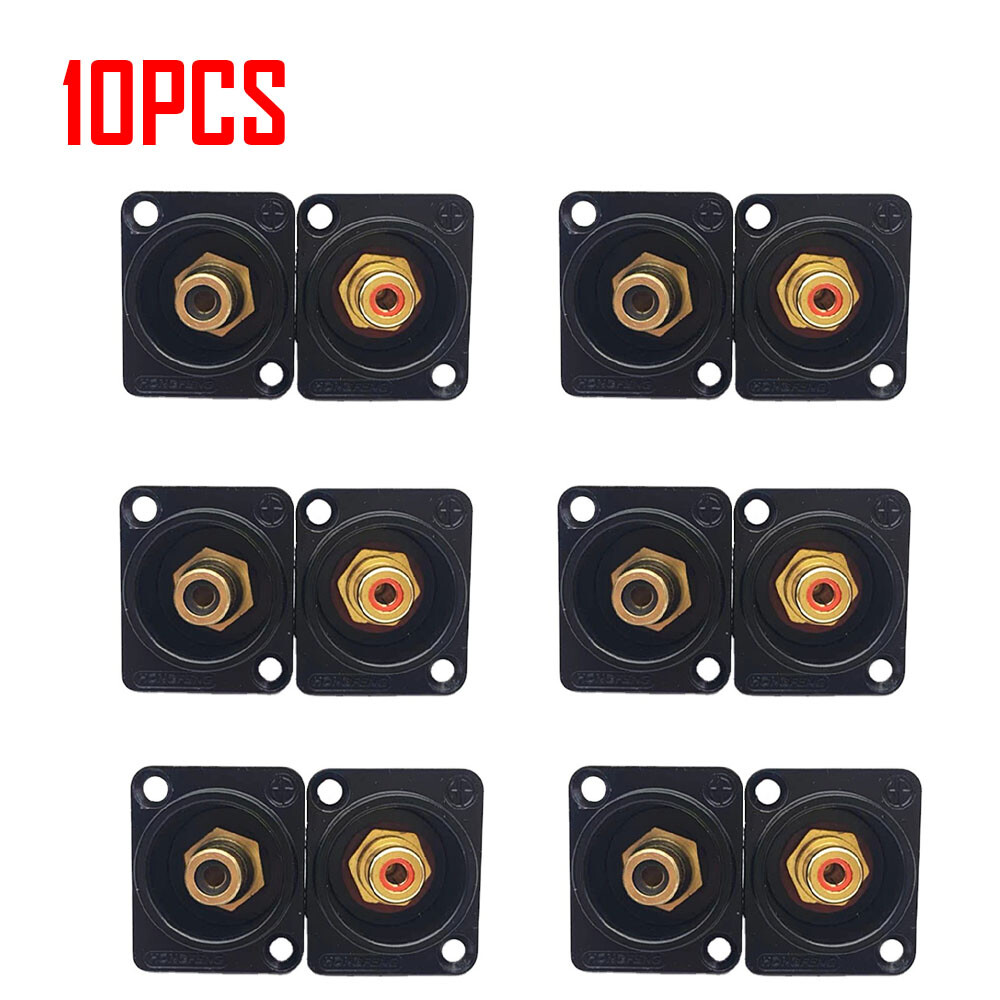 2/4/10pcs Female RCA Panel Mount Socket Connector Base Plate Welding Base Plated