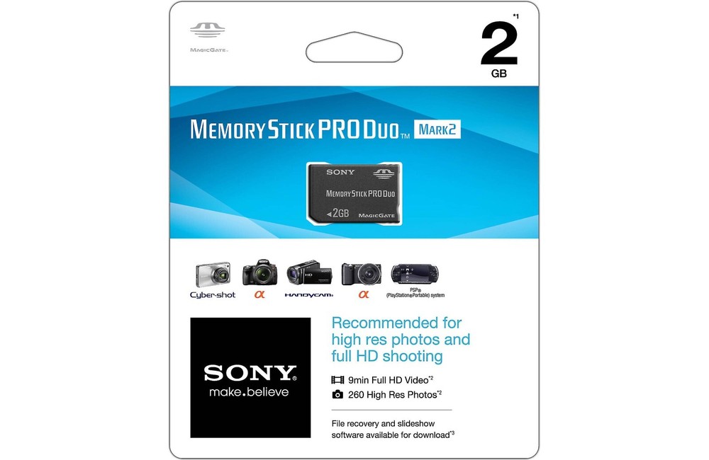 Sony Memory Stick 2GB PRO Duo Mark 2 Camera Camcorder Flash Card 2 GB G MS-MT2G