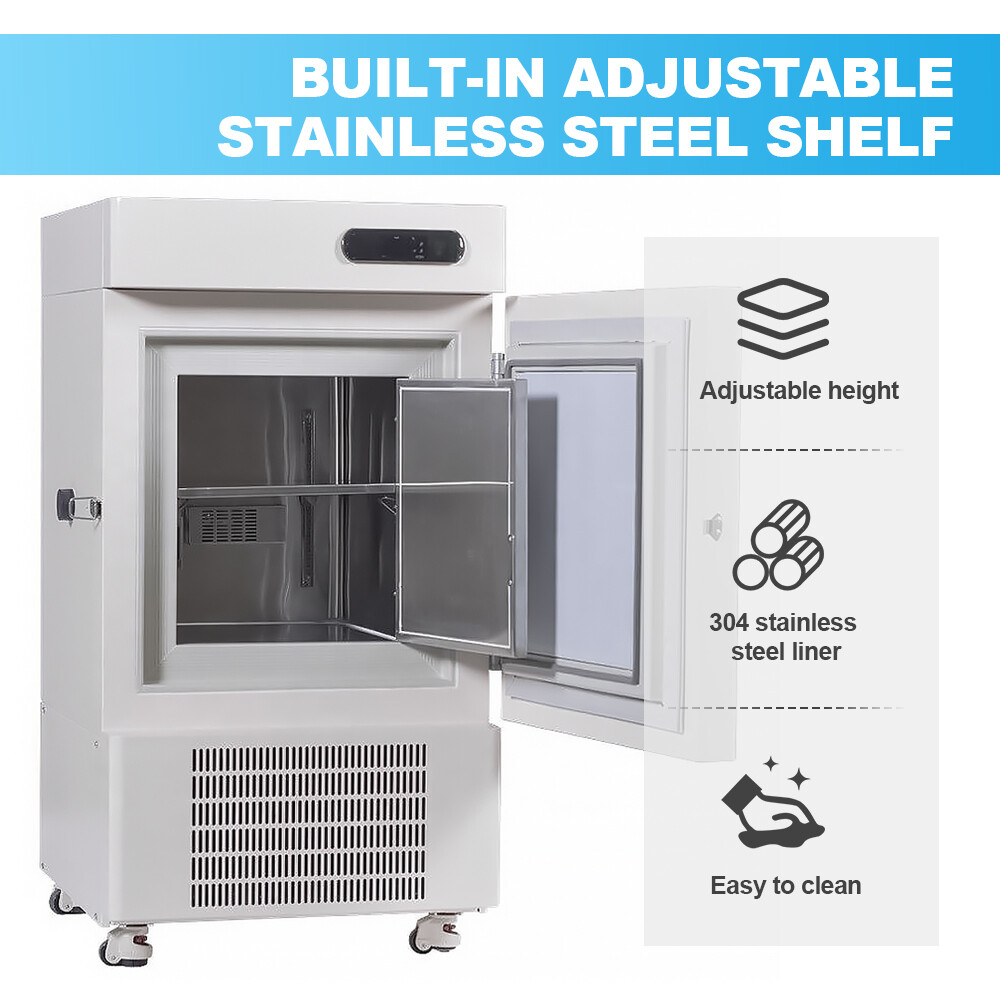 Lab -86°C Vertical 58L Ultra Low Temperature Freezer Refrigerator for Samples