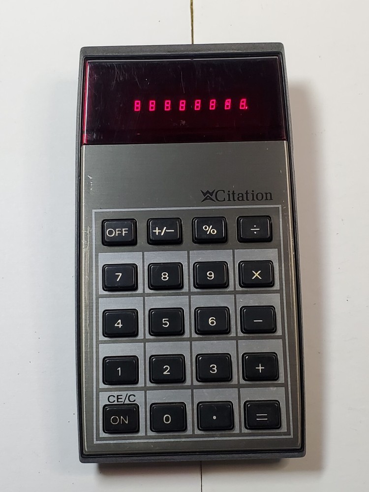 TEXAS INSTRUMENTS CITATION VINTAGE CALCULATOR WORKING - MISSING BATTERY COVER